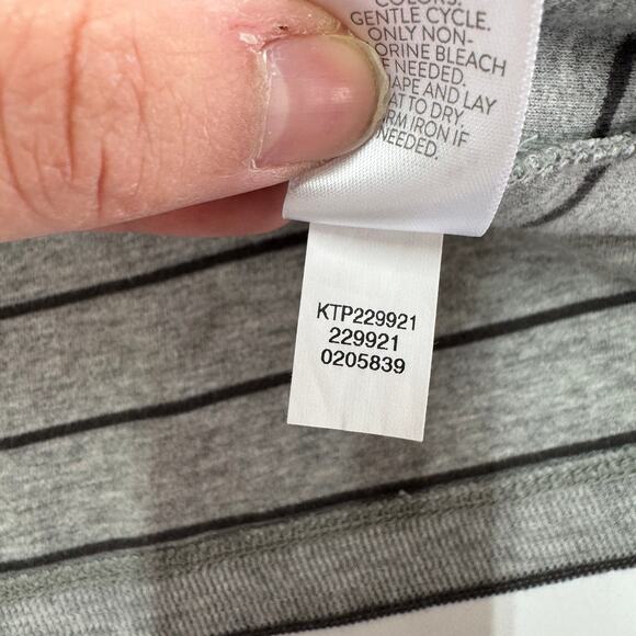 J.Jill Top Womens Small Grey Striped Textured Patch Pocket Knit Tunic Cotton - Picture 7 of 11